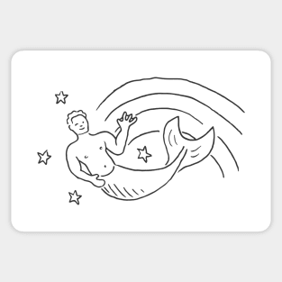 mer-mike - noodle tee Sticker